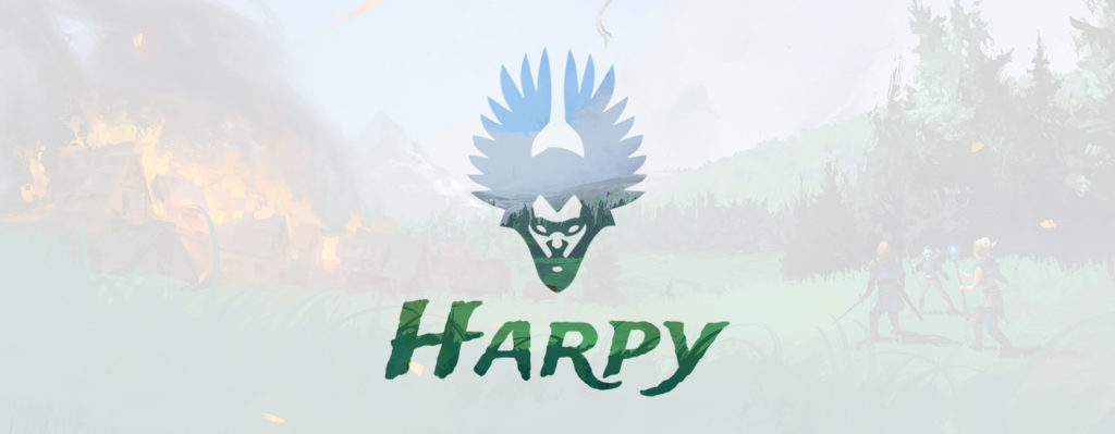 Banner with Harpy logo